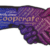 Handshake Connect Inspiration Word Art Poster