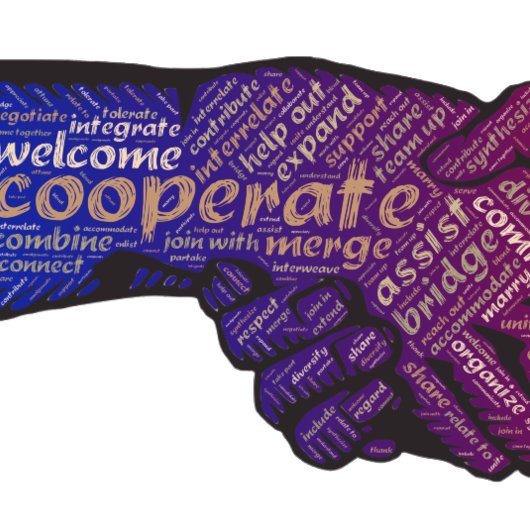 Handshake Connect Inspiration Word Art Poster