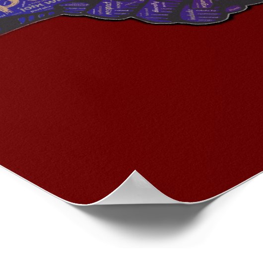 Handshake Connect Inspiration Word Art Poster (Ecke)