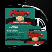 Handshake-Design, Auto-Vertriebswerbung Flyer