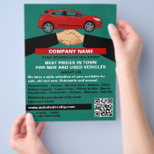 Handshake-Design, Auto-Vertriebswerbung Flyer (Hand)