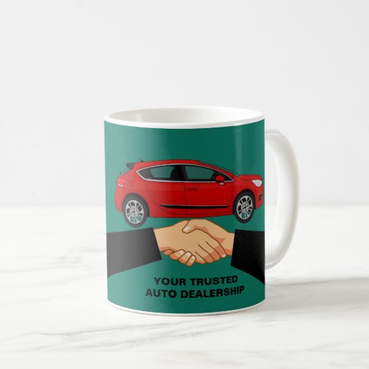 Handshake-Design, Auto-Vertriebswerbung Kaffeetasse (VorderseiteRechts)