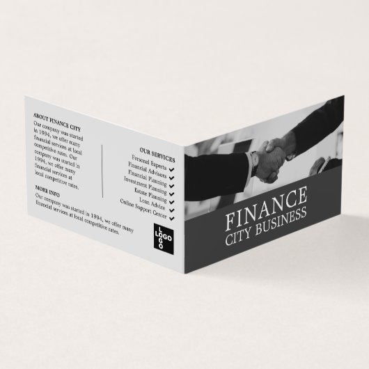 Handshake, Firmenlogo/Foto, Business & Finance Visitenkarten (Vorderseite)