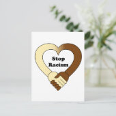 Handshake-Logo gegen Rassismus Postkarte (Stehend Vorderseite)