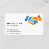 Handshake-Logo Visitenkarte (Rückseite)