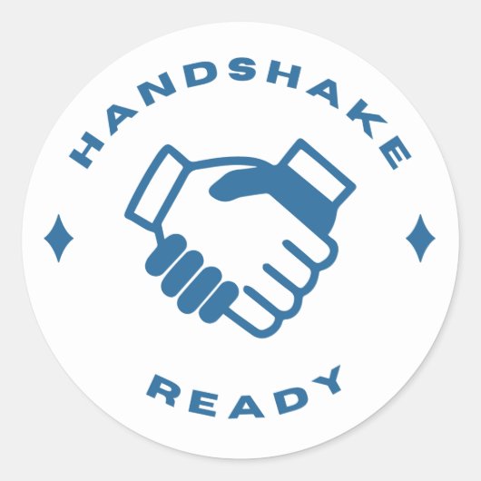 Handshake Ready Aufkleber (Vorderseite)