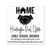 Handshake Real Anwesen Business Name URL E-Mail Sq Permastempel (Design)