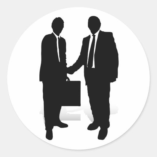 Handshake Runder Aufkleber (Vorderseite)