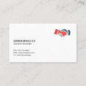 Handshake-Symbol Visitenkarte (Rückseite)