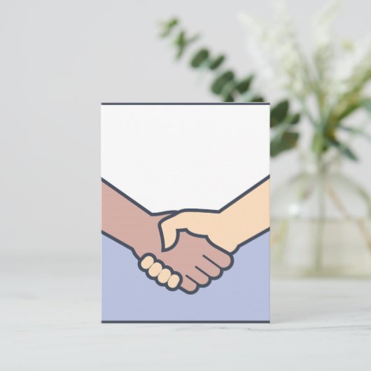 Handshake Vector Postkarte (Stehend Vorderseite)