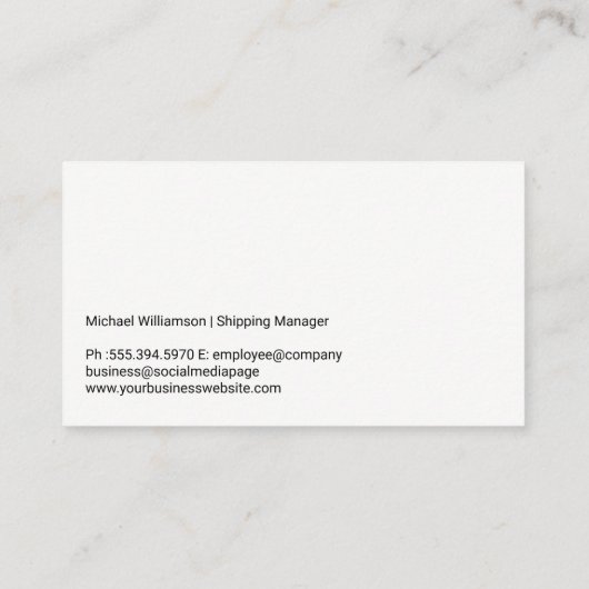 Handshake | Versand-Containerstandort Visitenkarte (Rückseite)