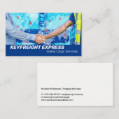 Handshake | Versand-Containerstandort Visitenkarte (Vorne/Hinten)