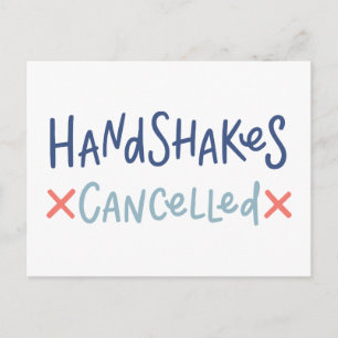 Handshakes abgebrochen postkarte