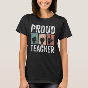Handsignsprachenlehrer und ASL Handgeste T-Shirt