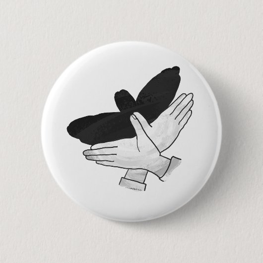 Handsilhouette Adler Button (Vorderseite)