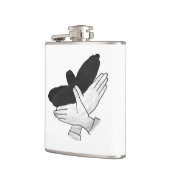 Handsilhouette Adler Flachmann (Links)