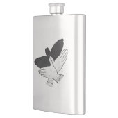 Handsilhouette Adler Flachmann (Links)