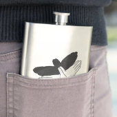Handsilhouette Adler Flachmann (Beispiel)