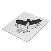 Handsilhouette Adler Fliese (Seite)