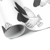 Handsilhouette Adler Geschenkpapier (Rolleneckpunkt)