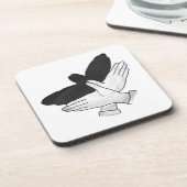 Handsilhouette Adler Getränkeuntersetzer (Linke Seite)