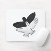 Handsilhouette Adler Mousepad (Mit Mouse)