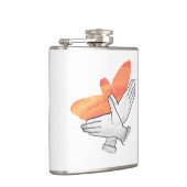 Handsilhouette Adler Orange Flachmann (Rechts)