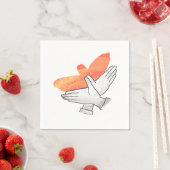 Handsilhouette Adler Orange Serviette (Beispiel)