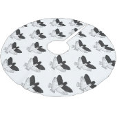 Handsilhouette Adler Polyester Weihnachtsbaumdecke (Schrägansicht)