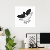 Handsilhouette Adler Poster (Heimbüro)