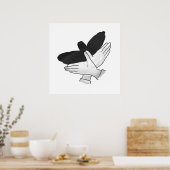Handsilhouette Adler Poster (Küche)