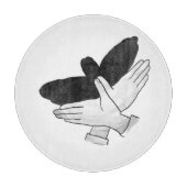 Handsilhouette Adler Schneidebrett (Vorderseite)