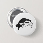 Handsilhouette Ameisenbär Button (Vorne & Hinten)