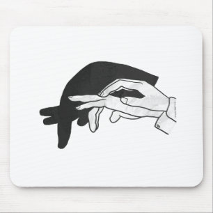 Handsilhouette Ameisenbär Mousepad
