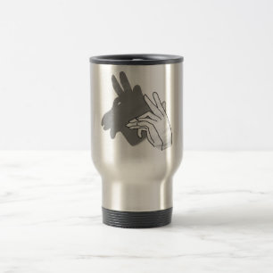 Handsilhouette Billy Ziegen Grau Reisebecher