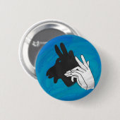 Handsilhouette Billy Ziegenbock Blau Button (Vorne & Hinten)
