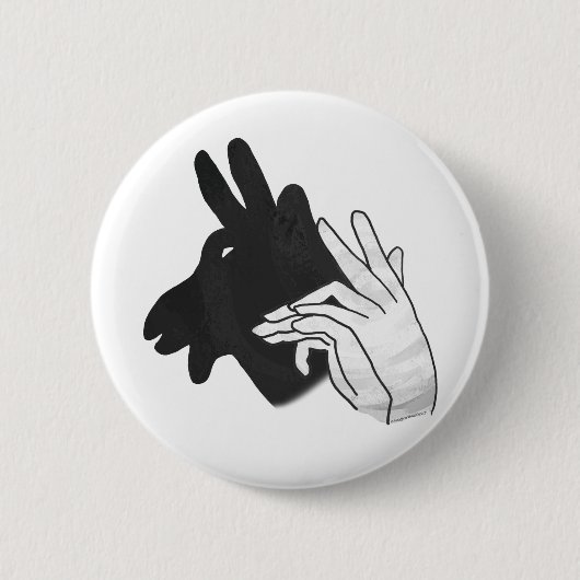 Handsilhouette Billy Ziegenbock Button (Vorderseite)