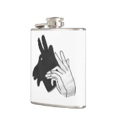 Handsilhouette Billy Ziegenbock Flachmann (Links)