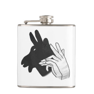 Handsilhouette Billy Ziegenbock Flachmann