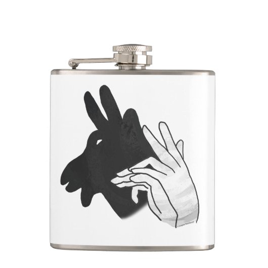 Handsilhouette Billy Ziegenbock Flachmann (Vorderseite)