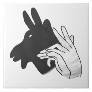 Handsilhouette Billy Ziegenbock Fliese
