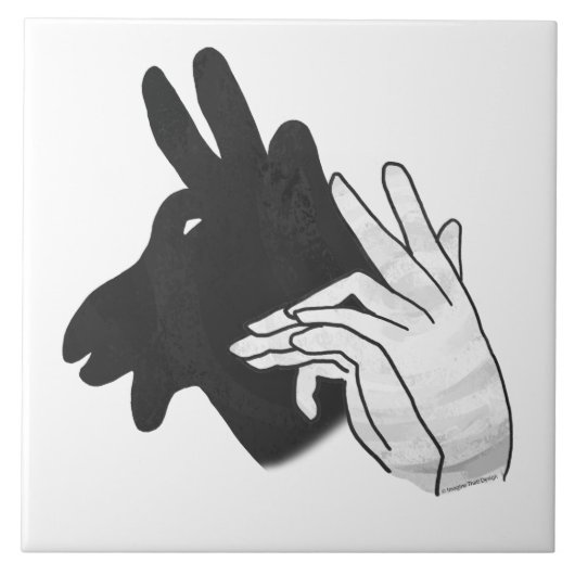 Handsilhouette Billy Ziegenbock Fliese (Vorderseite)