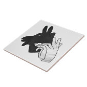 Handsilhouette Billy Ziegenbock Fliese (Seite)