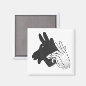 Handsilhouette Billy Ziegenbock Magnet (Vorderseite/Rückseite)
