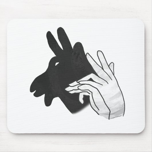Handsilhouette Billy Ziegenbock Mousepad (Vorne)