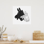 Handsilhouette Billy Ziegenbock Poster (Küche)