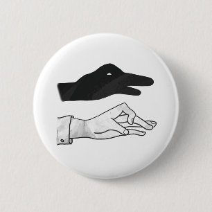Handsilhouette Ente Button