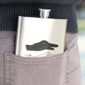 Handsilhouette Ente Flachmann (Beispiel)