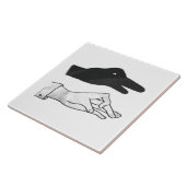 Handsilhouette Ente Fliese (Seite)