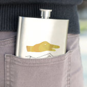 Handsilhouette Ente Gelb Flachmann (Beispiel)